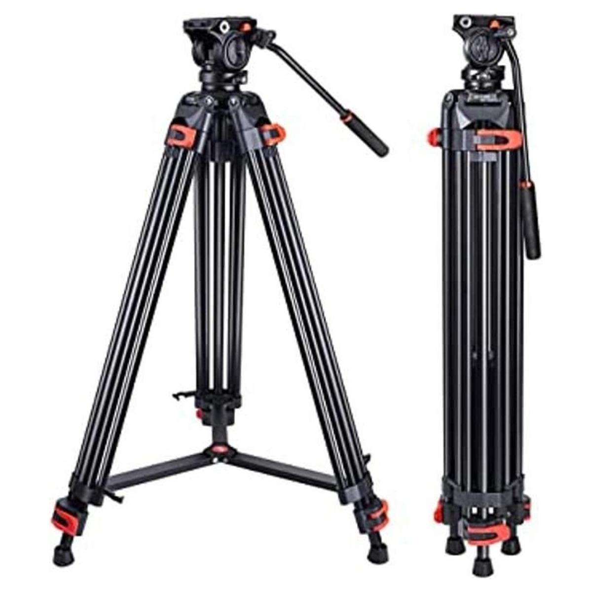 Trípode de video profesional resistente de aluminio de 72