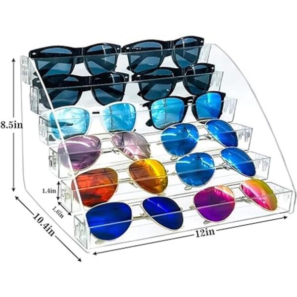 MineSign Organizador de gafas de sol transparente para_2