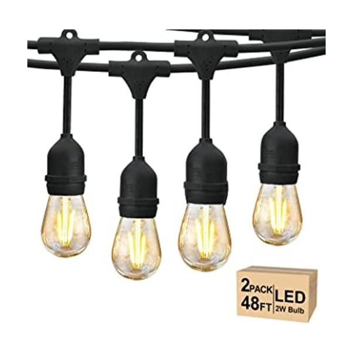 Svater 2 unidades de cadena de luces LED S14 IP65