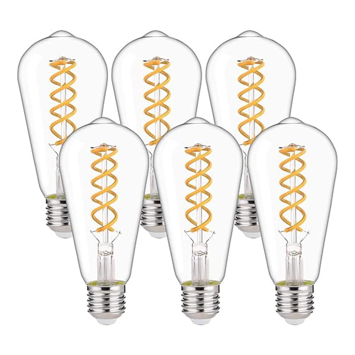 BORT Bombillas LED Edison vintage de 4.5 W ST58ST19