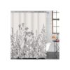 Emvency Cortina de ducha con borde floral hierbas y_6