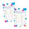 Paquete de 25 tarjetas de juego a juego de animales de