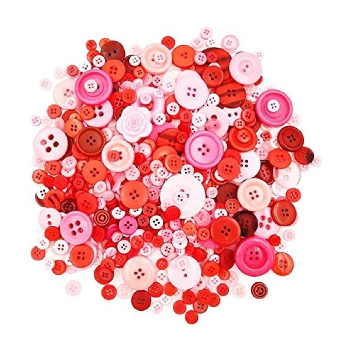 Esoca 650 botones rojos para manualidades botones