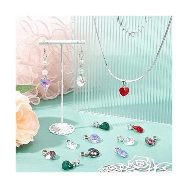 PH PandaHall Colgantes de cristal de corazón de 6 colores