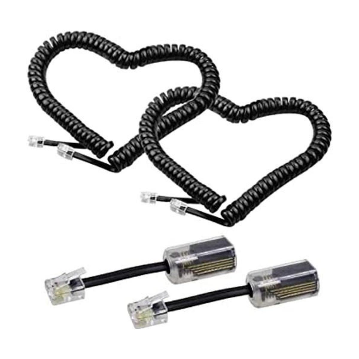 LOVK Juego de 2 cables para teléfono móvil sin enrollar