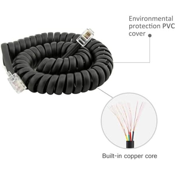 LOVK Juego de 2 cables para teléfono móvil sin enrollar_5