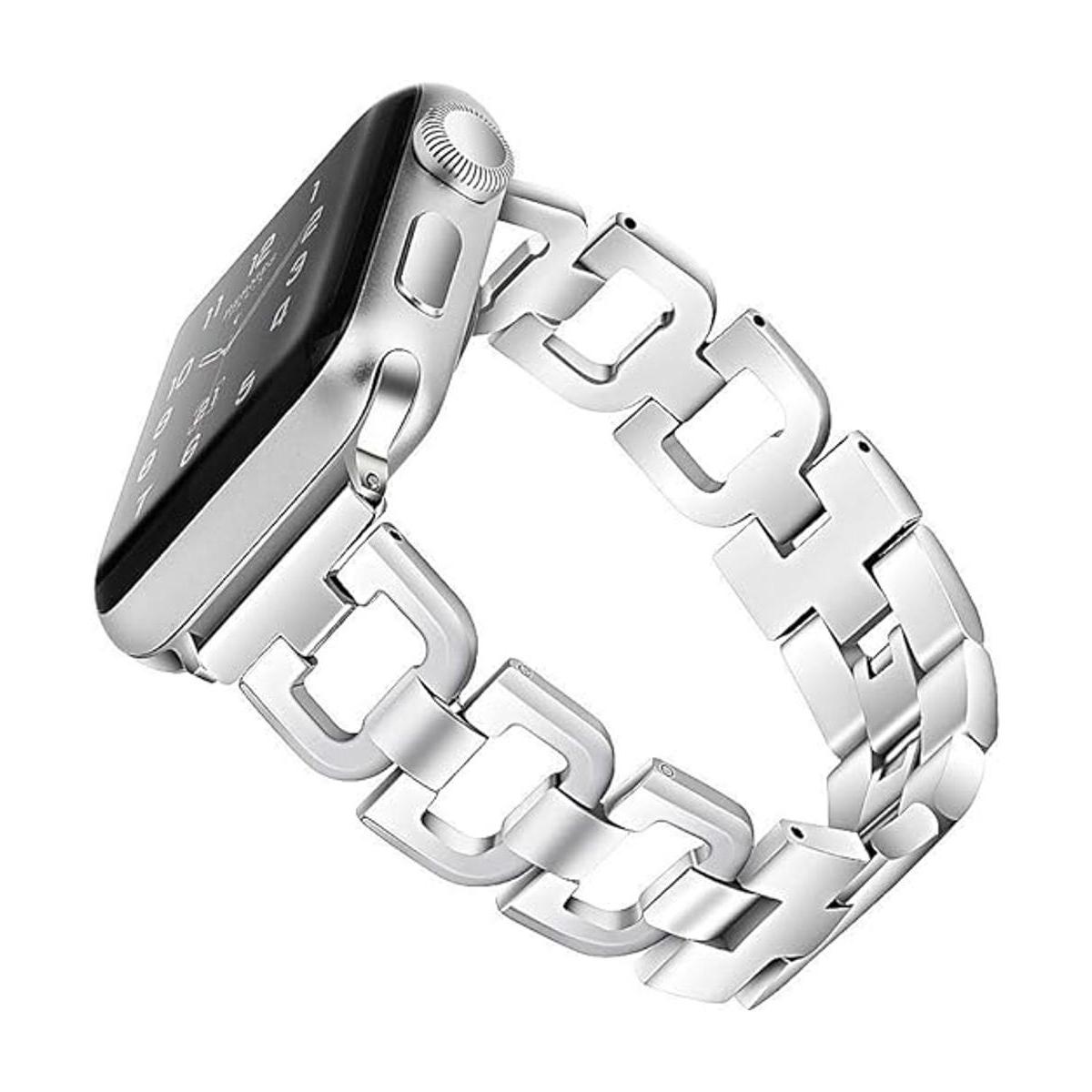 OULUCCI Correa de acero inoxidable compatible con Apple