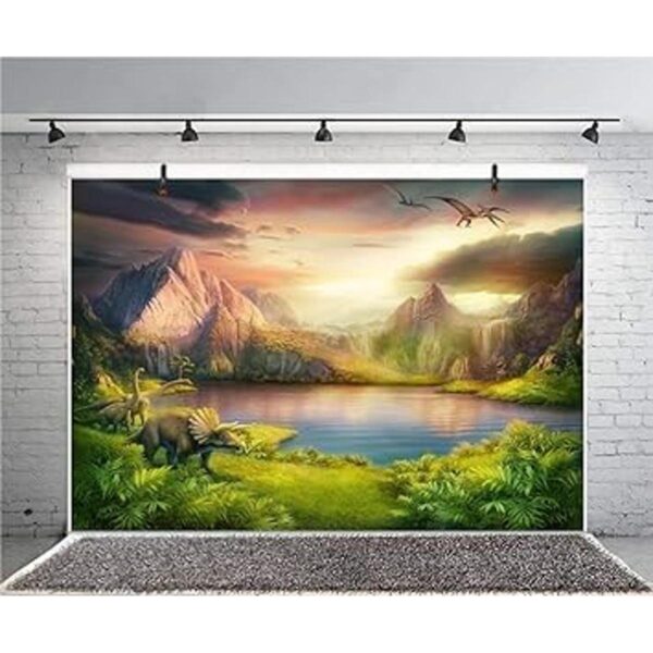 LFEEY Telón de fondo de vinilo con temática de dinosaurios