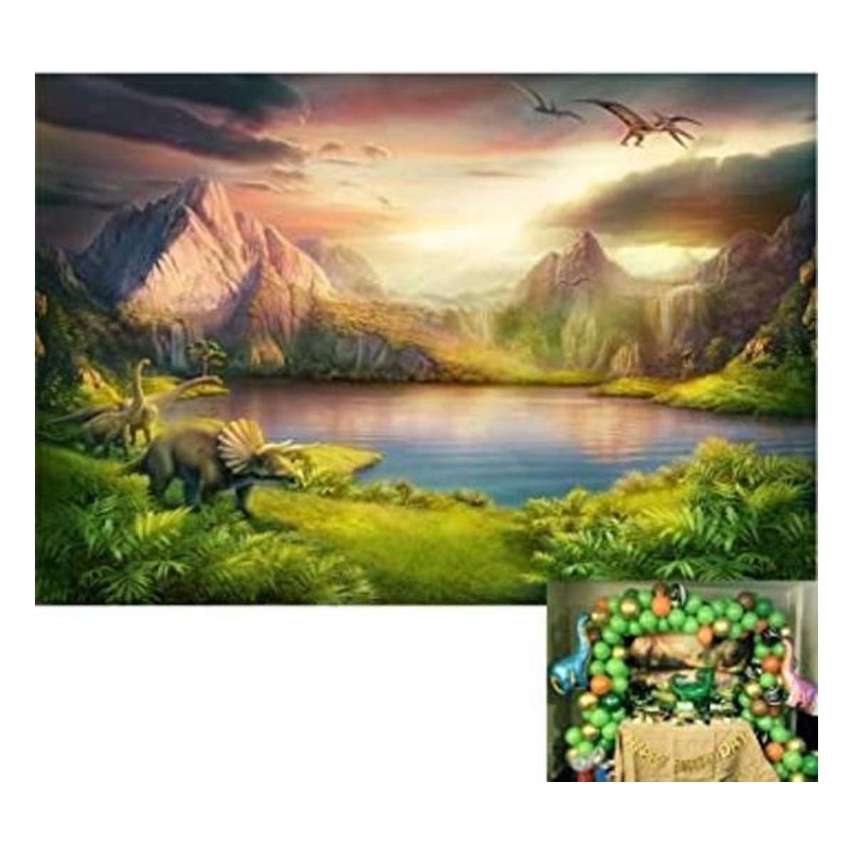 LFEEY Telón de fondo de vinilo con temática de dinosaurios