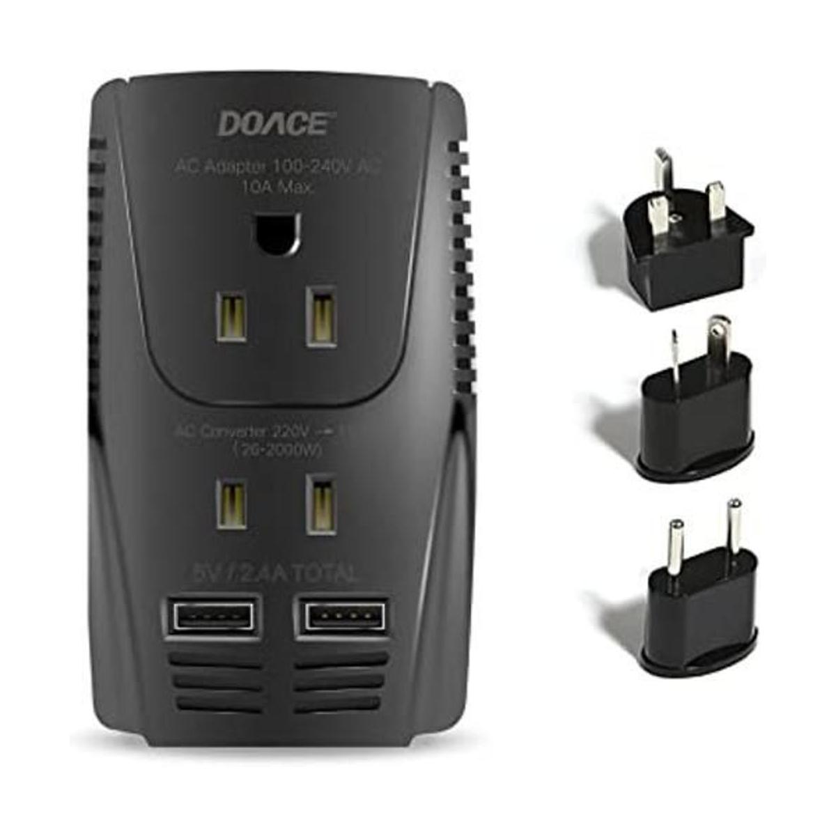 DoAce C11 Convertidor de voltaje de viaje de 2000 W para
