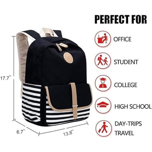 Mochila de lona FLYMEI mochila universitaria para niñas