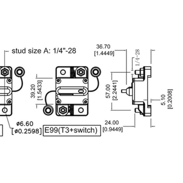 RKURCK 12V 42VDC 50A Interruptor de circuito de reinicio_4