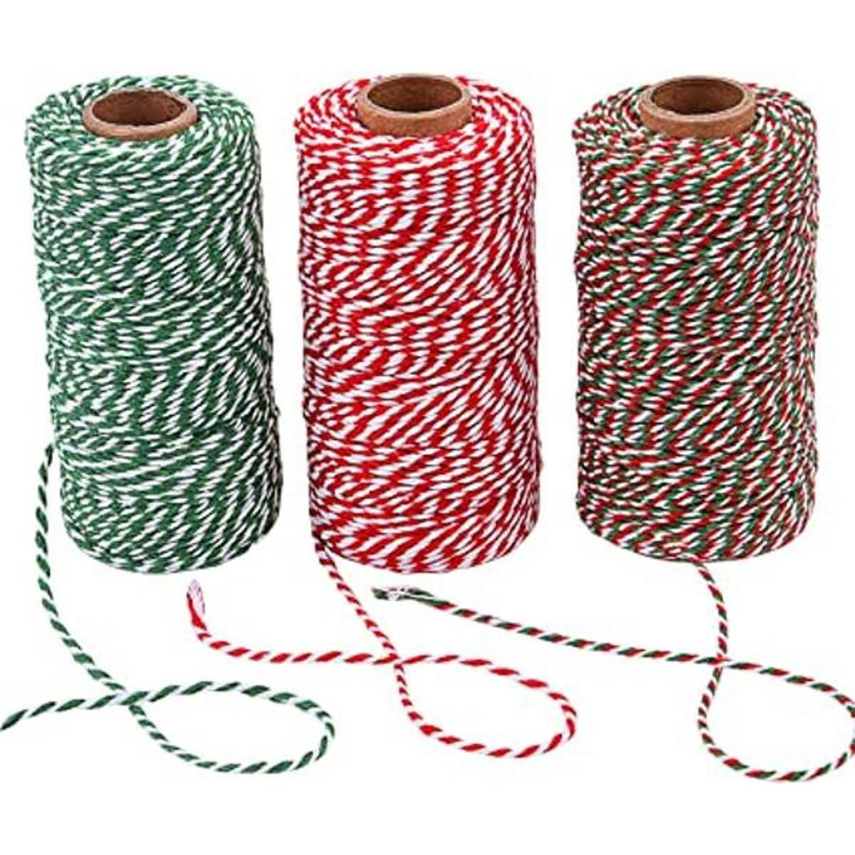 Sunmns Cuerda de cuerda de algodón de 3 rollos para
