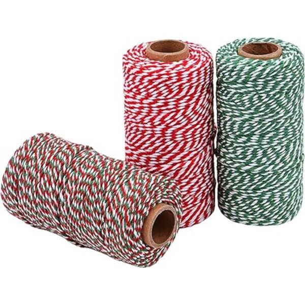 Sunmns Cuerda de cuerda de algodón de 3 rollos para_2