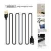Besgoods Cable de extensión USB cable extensor USB 2.0