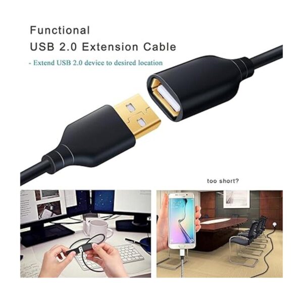 Besgoods Cable de extensión USB cable extensor USB 2.0