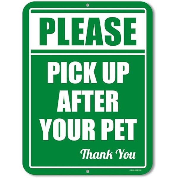 Letreros para perros por favor recoge después de tu_1