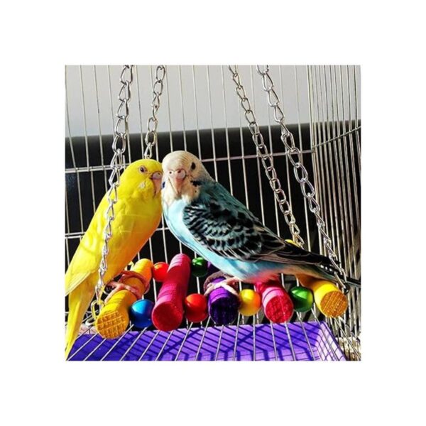 BWOGUE 5 juguetes de loro de pájaros campana colgante