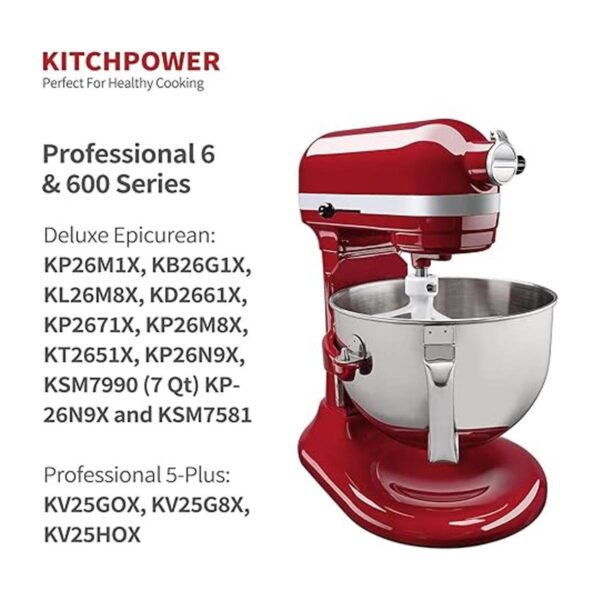 KITCHPOWER Batidor de borde flexible de 6 cuartos para