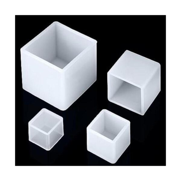 Molde de resina cuadrada de 4 piezas moldes de silicona