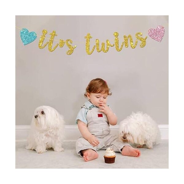 INNORU Its Twins Banner Banderines con purpurina_6
