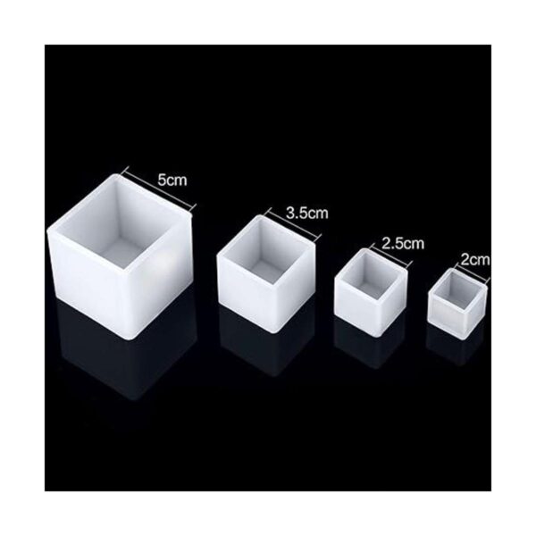Molde de resina cuadrada de 4 piezas moldes de silicona
