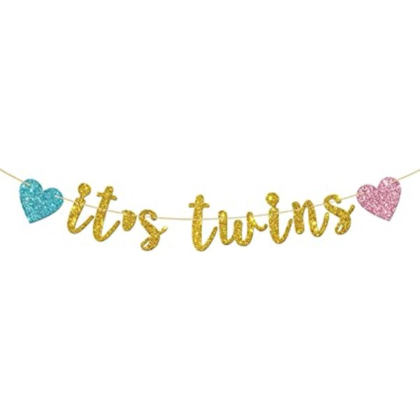 INNORU Its Twins Banner Banderines con purpurina_1