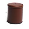 Juego de tazas de dados de cuero con forro de fieltro_3