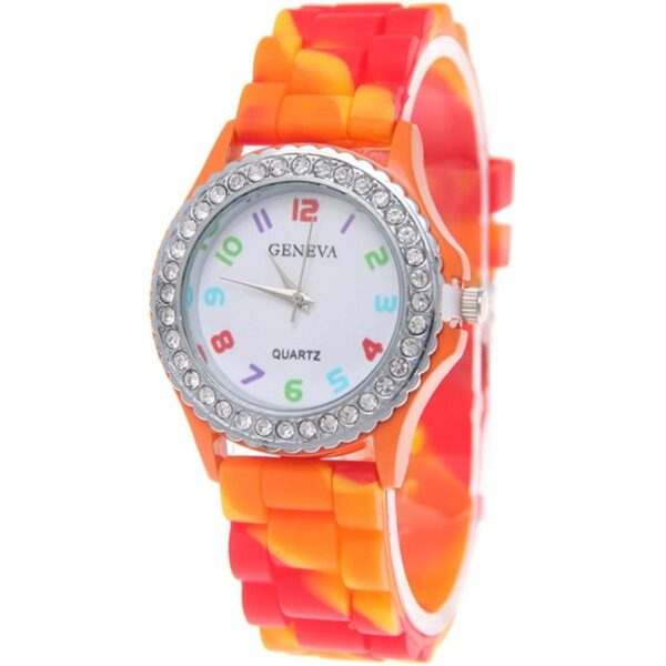 CdyBox Juego de 5 relojes de pulsera de silicona coloridos