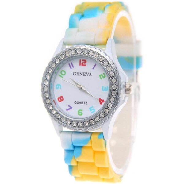 CdyBox Juego de 5 relojes de pulsera de silicona coloridos