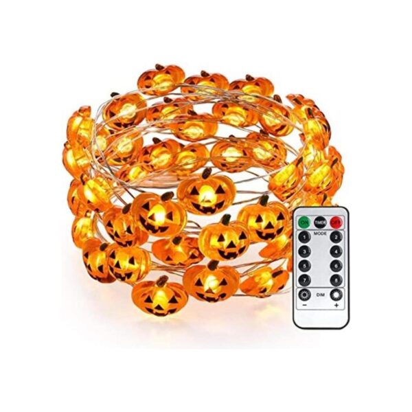 Brizled Guirnalda de luces de Halloween de calabaza 40_1