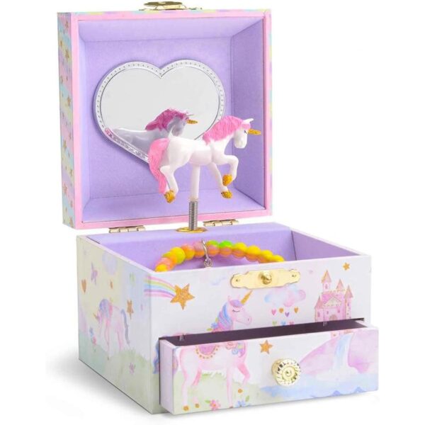 Jewelkeeper Joyero musical con unicornio giratorio diseño_1