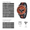 BOBO BIRD Reloj de pulsera para hombre de madera y acero