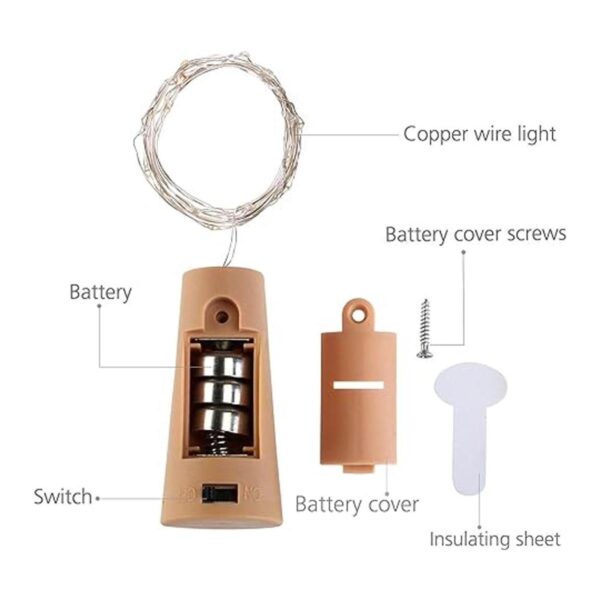 LoveNite Luces para botella de vino con corcho 16