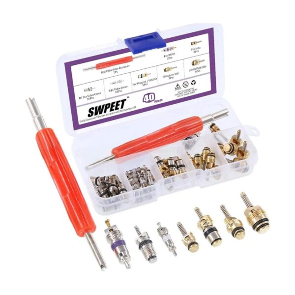 Swpeet 40 unids aire acondicionado válvula Core Kit AC_1