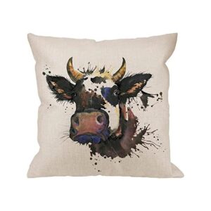 HGOD DESIGNS Funda de almohada de vaca almohada_1