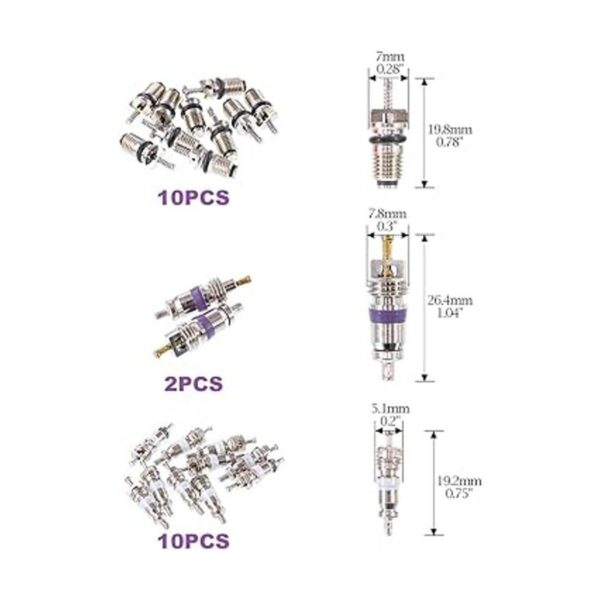 Swpeet 40 unids aire acondicionado válvula Core Kit AC_2