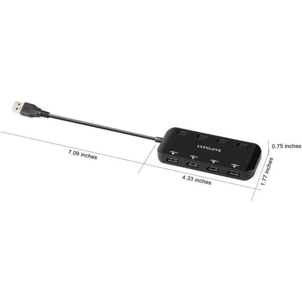 LYFNLOVE Expansor de puerto USB 3.0 ultra delgado_6