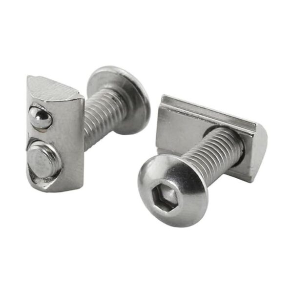 PZRT 50 tornillos de cabeza de botón M5 x 0.315 in