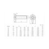 PZRT 50 tornillos de cabeza de botón M5 x 0.315 in