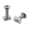 PZRT 50 tornillos de cabeza de botón M5 x 0.315 in