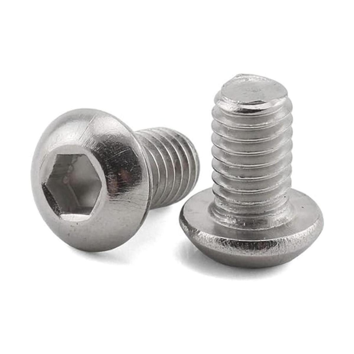 PZRT 50 tornillos de cabeza de botón M5 x 0.315 in