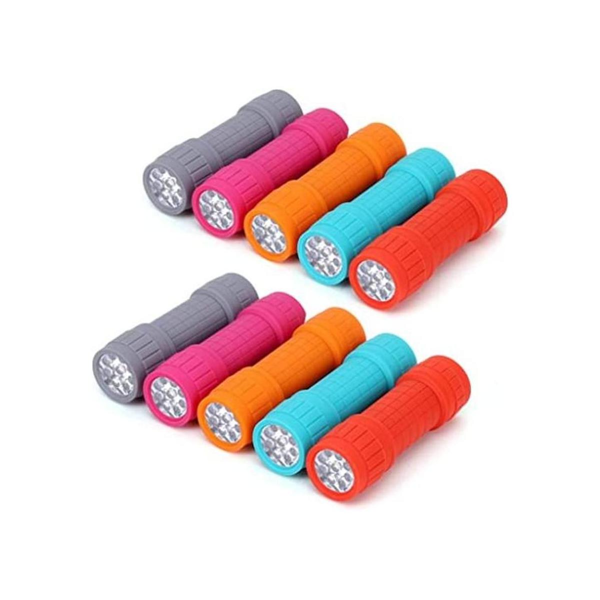 FASTPRO Paquete de 10 juego de 9 linternas LED 30 pilas