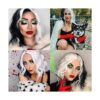 Cying Lin Peluca corta Bob ondulada rizada púrpura ombre_5