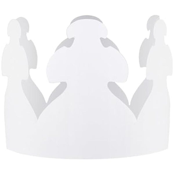 Hygloss Coronas de papel blanco personalizables y_1