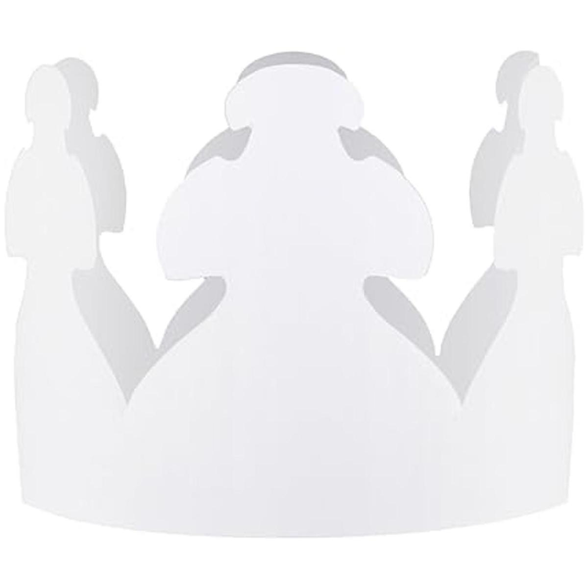 Hygloss Coronas de papel blanco personalizables y