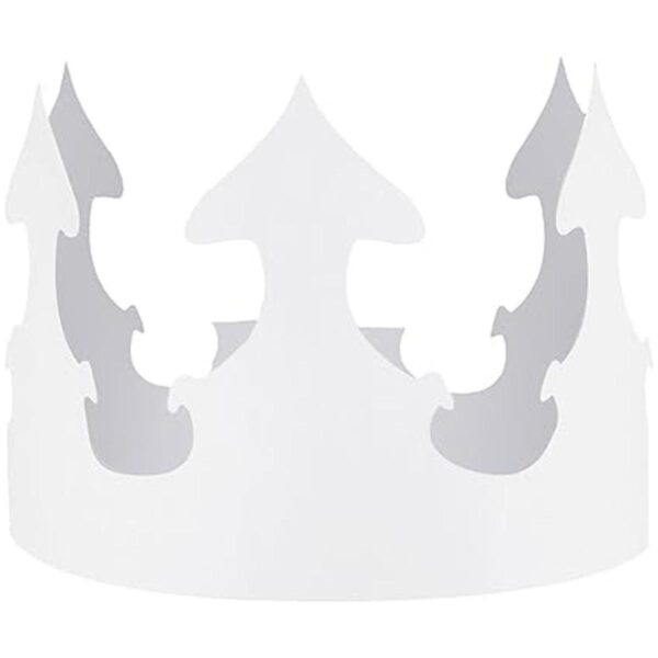 Hygloss Coronas de papel blanco personalizables y_2