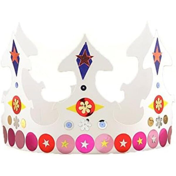 Hygloss Coronas de papel blanco personalizables y_4