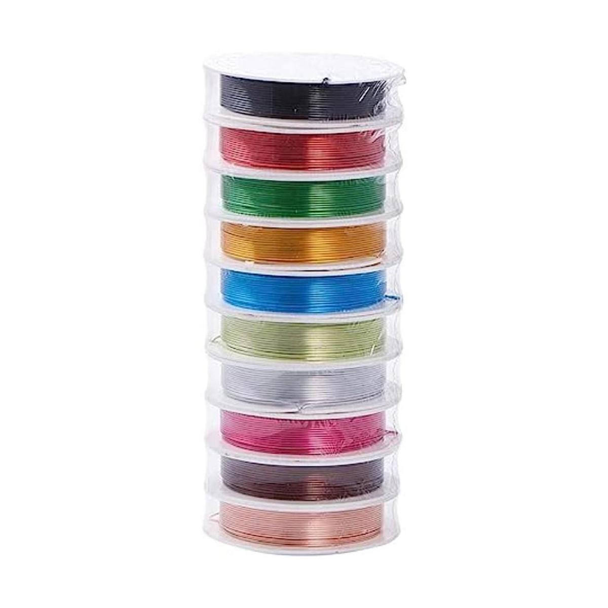 PandaHall 10 rollos de 160 pies 10 colores de 0.031 in