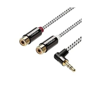 CableCreation Cable hembra de 0.138 in a 2 RCA ángulo de_1